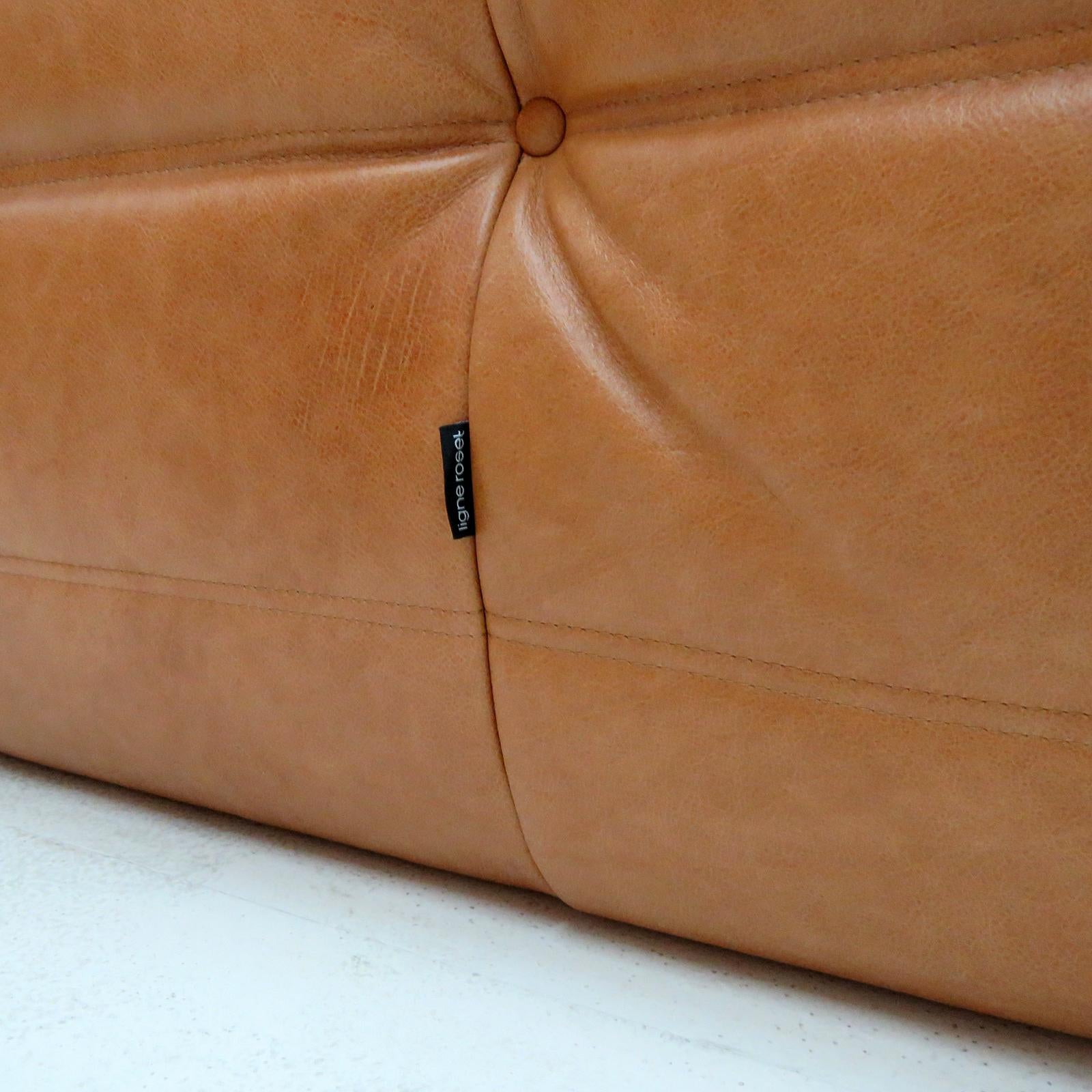 Leather Two-Seater Sofa 'Togo' by Michel Ducaroy for Ligne Roset