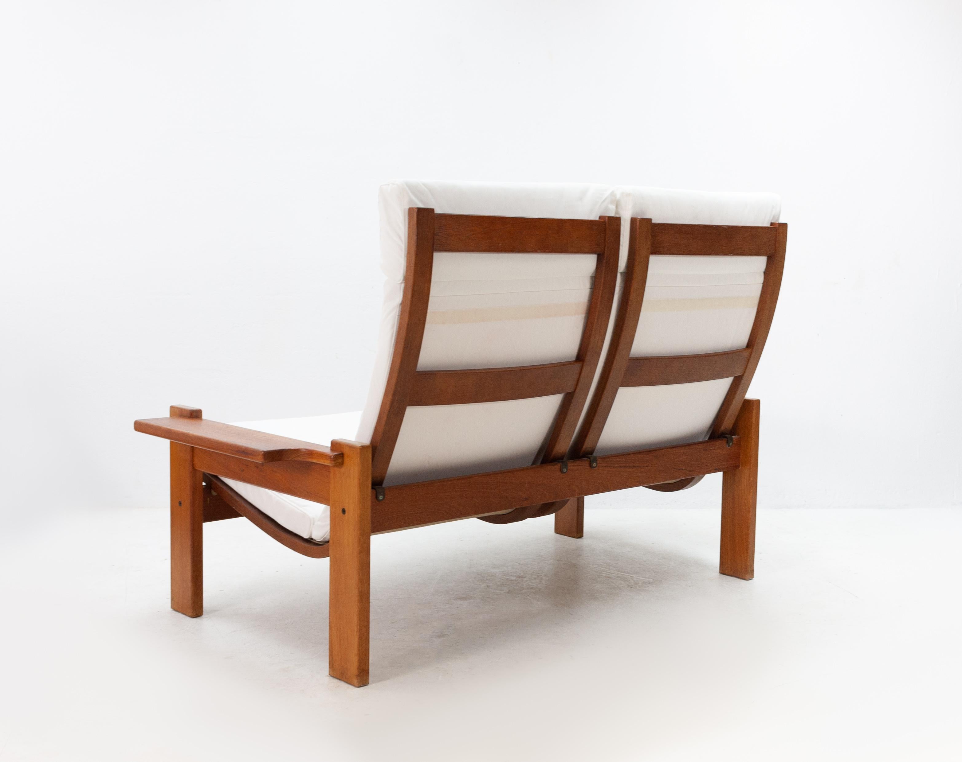 Oak Two-Seat Sofa Yngve Ekstrom for Swedese, 1960s