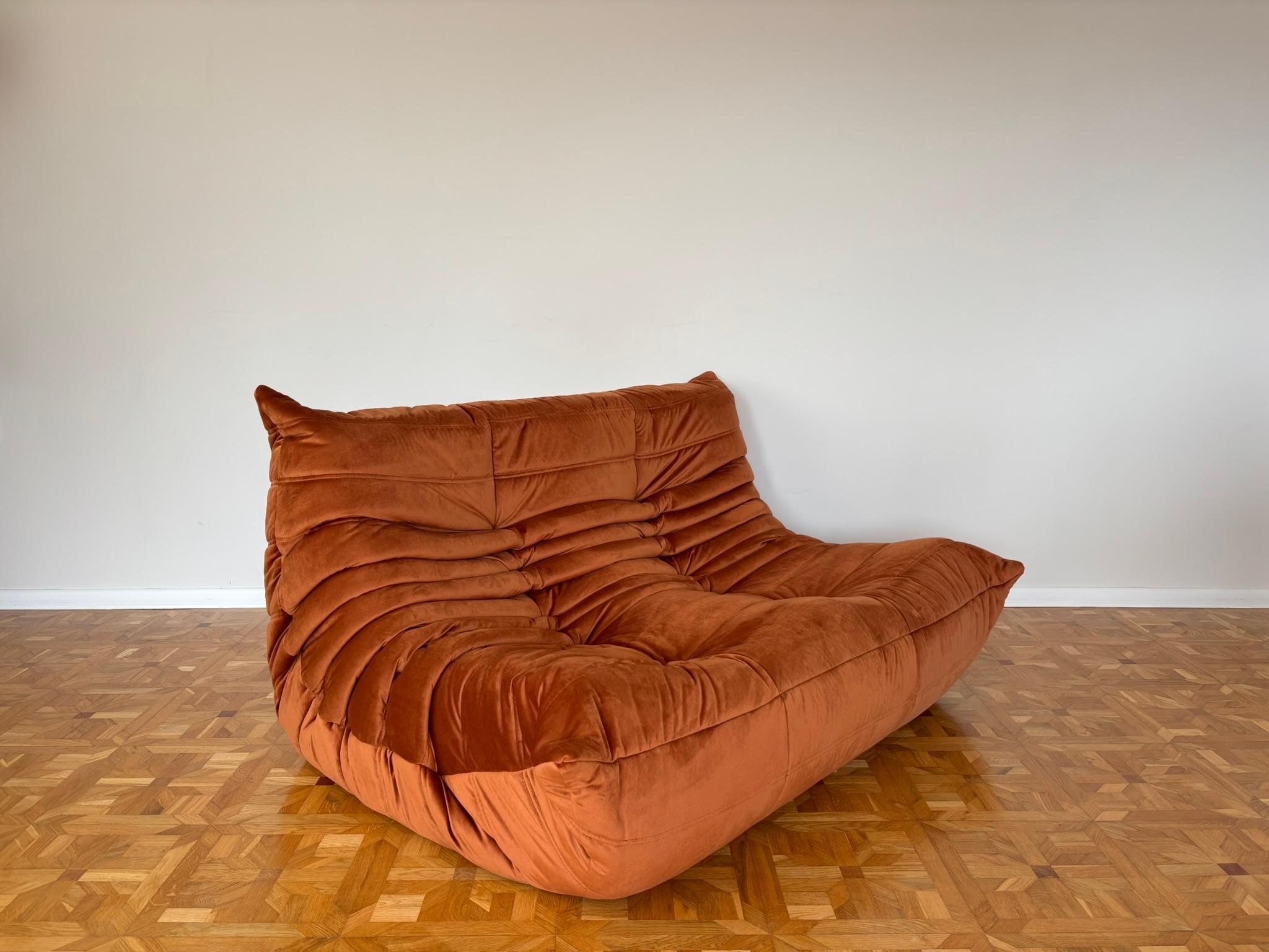 Mid-Century moderno Divano a due posti Togo di Michel Ducaroy per Ligne Roset in vendita
