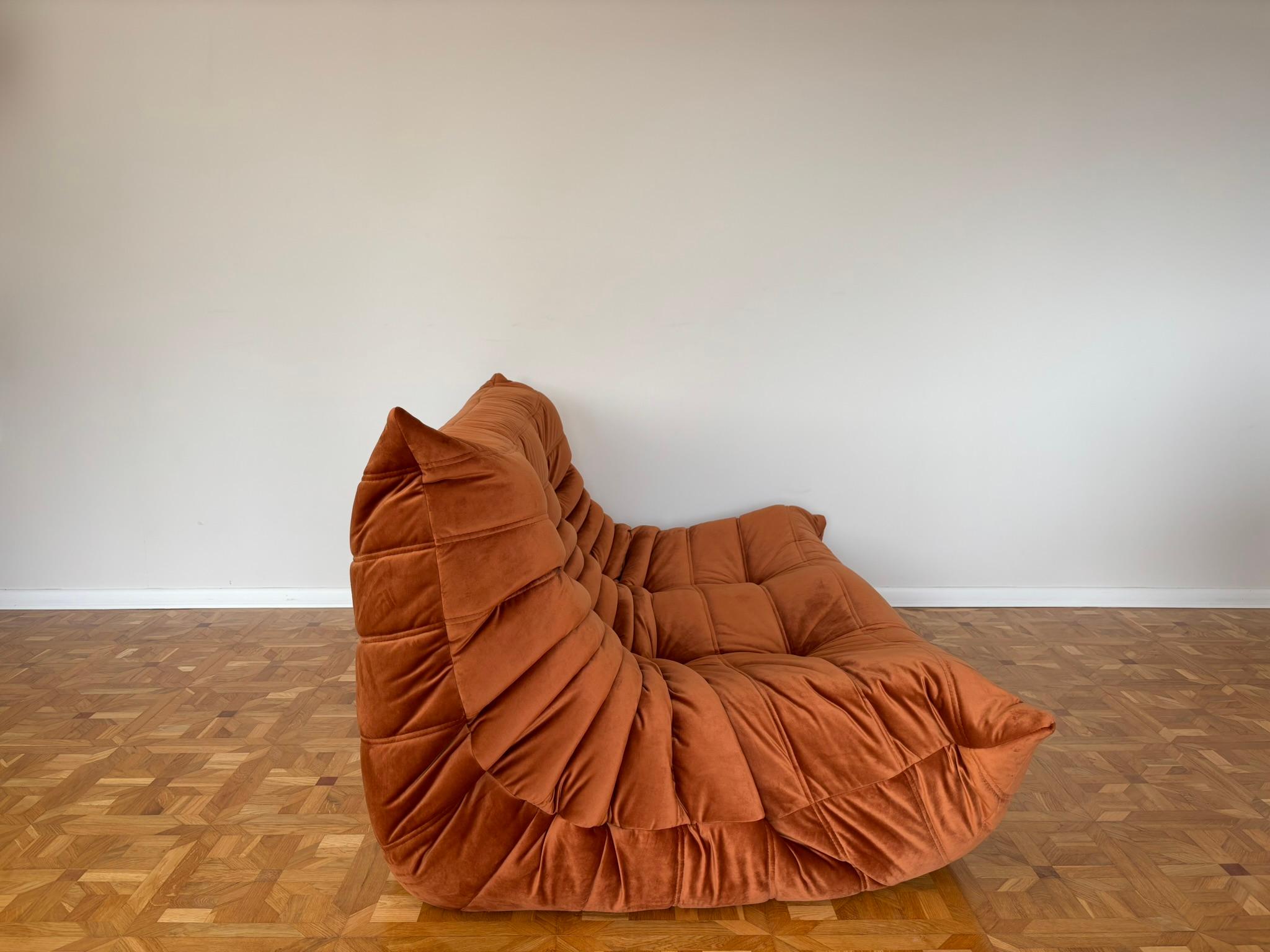 Francese Divano a due posti Togo di Michel Ducaroy per Ligne Roset in vendita