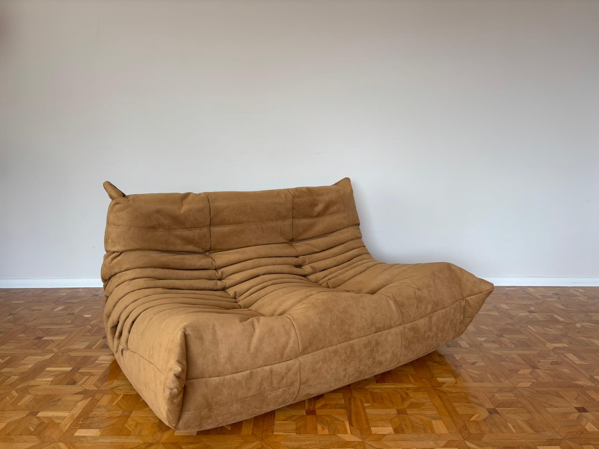 Leather Two-Seater Togo Sofa by Michel Ducaroy for Ligne Roset For Sale