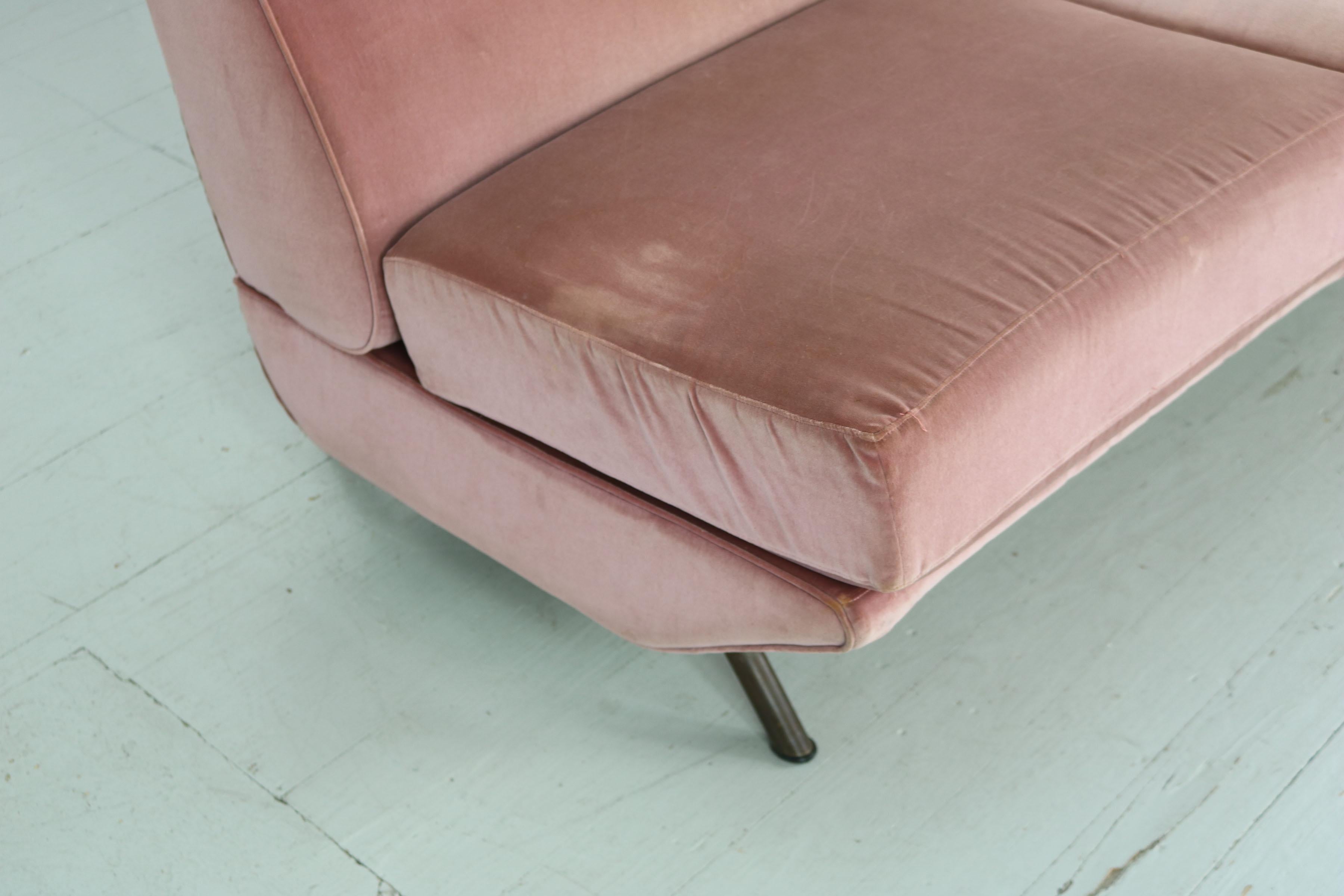 Triennale-Sofa mit zwei Sitzen, Marco Zanuso, Arflex, Italien, 1950er Jahre im Angebot 6