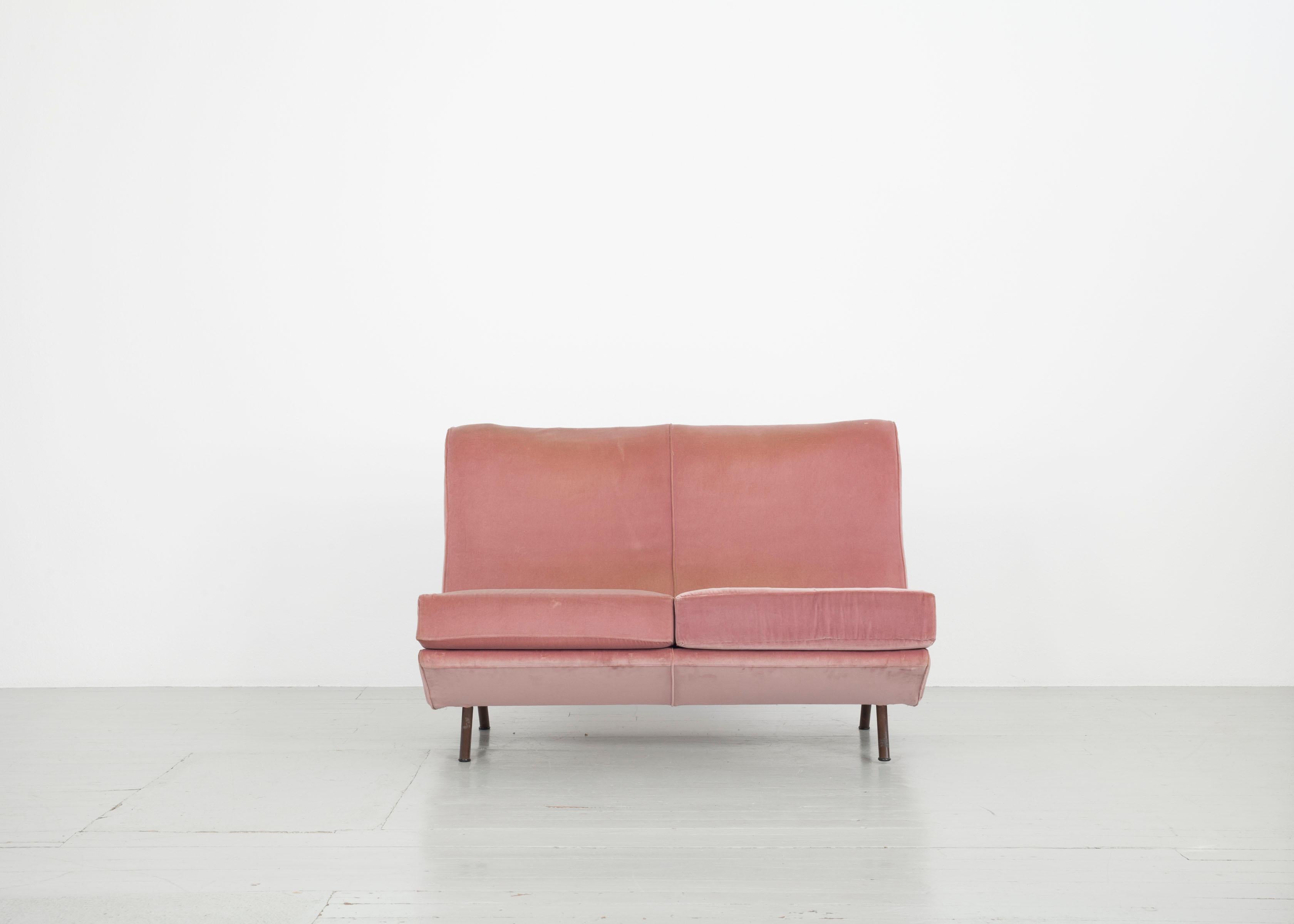 Triennale-Sofa mit zwei Sitzen, Marco Zanuso, Arflex, Italien, 1950er Jahre (Moderne der Mitte des Jahrhunderts) im Angebot