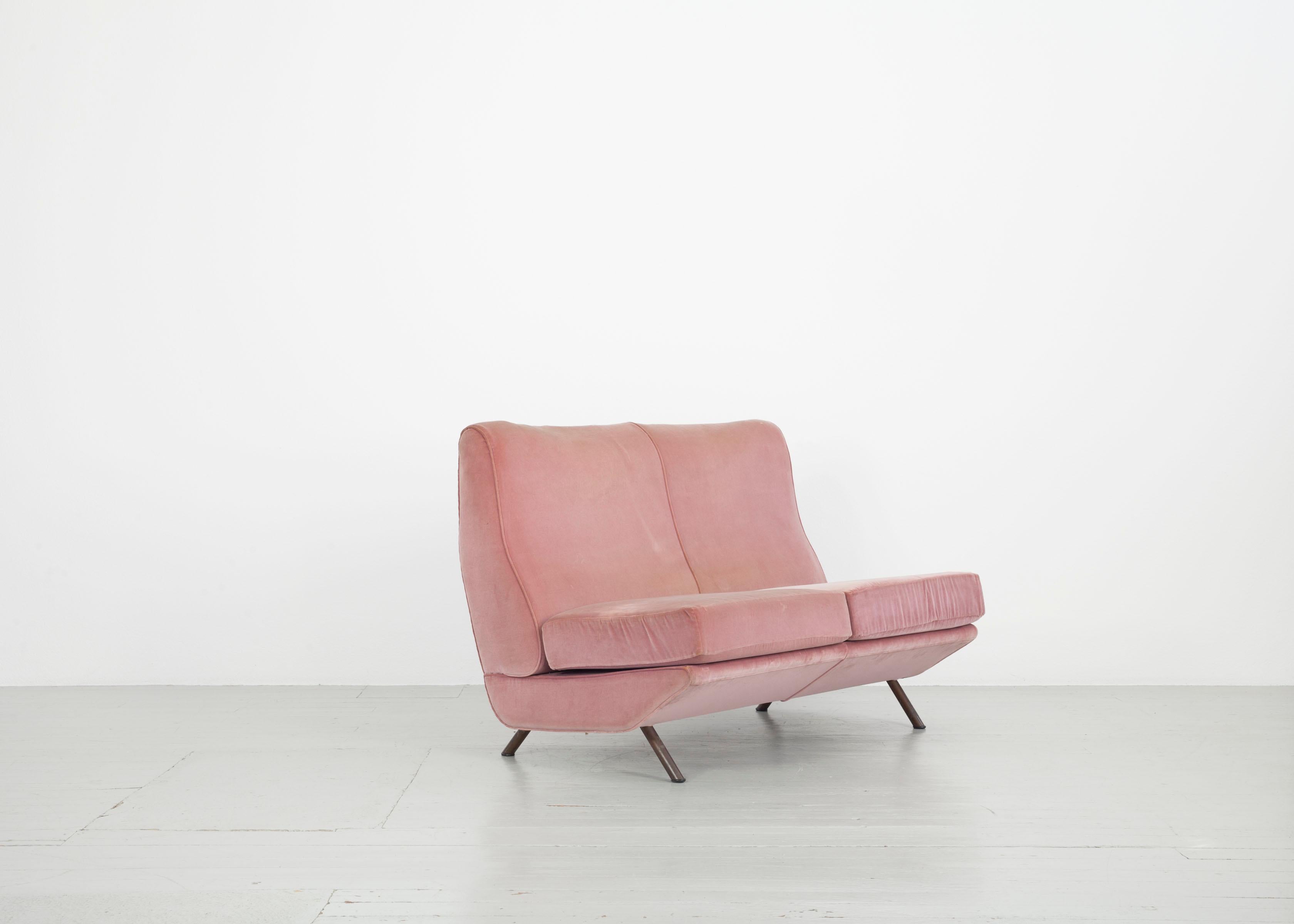 Triennale-Sofa mit zwei Sitzen, Marco Zanuso, Arflex, Italien, 1950er Jahre im Zustand „Relativ gut“ im Angebot in Wolfurt, AT