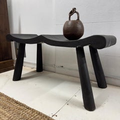 Two Seater Wavy Bench - Handcrafted Teakwood Furniture