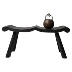 Two Seater Wavy Bench - Handcrafted Teakwood Furniture