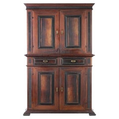 Two-section cupboard in mahogany and Noble Wood - 17th century