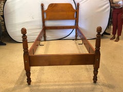Two Sets of Antique Four Poster Twin Beds by Leonards Sackonk, MA