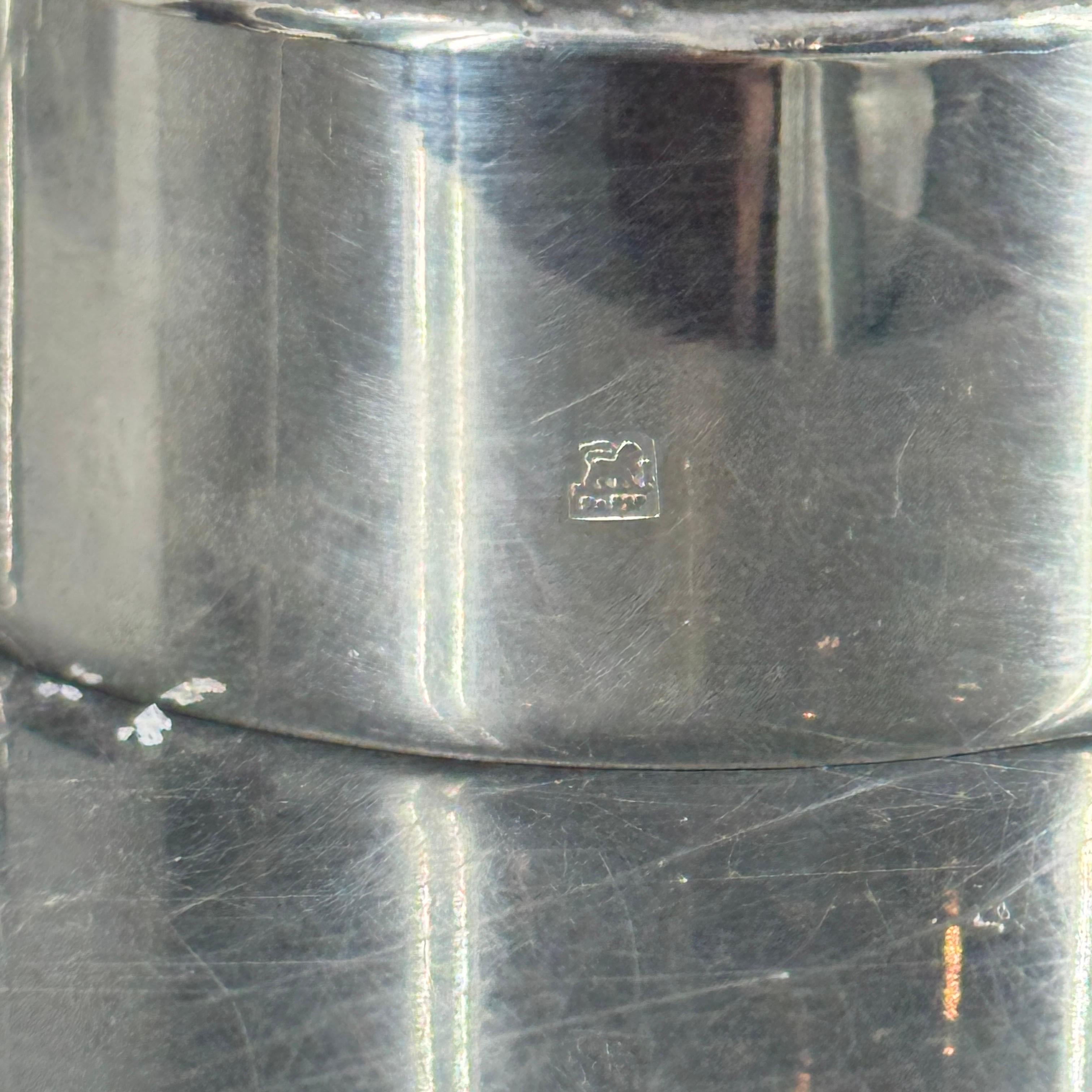 20th Century Two Sets of French Peugeot Silver Plate Salt Pepper Mills