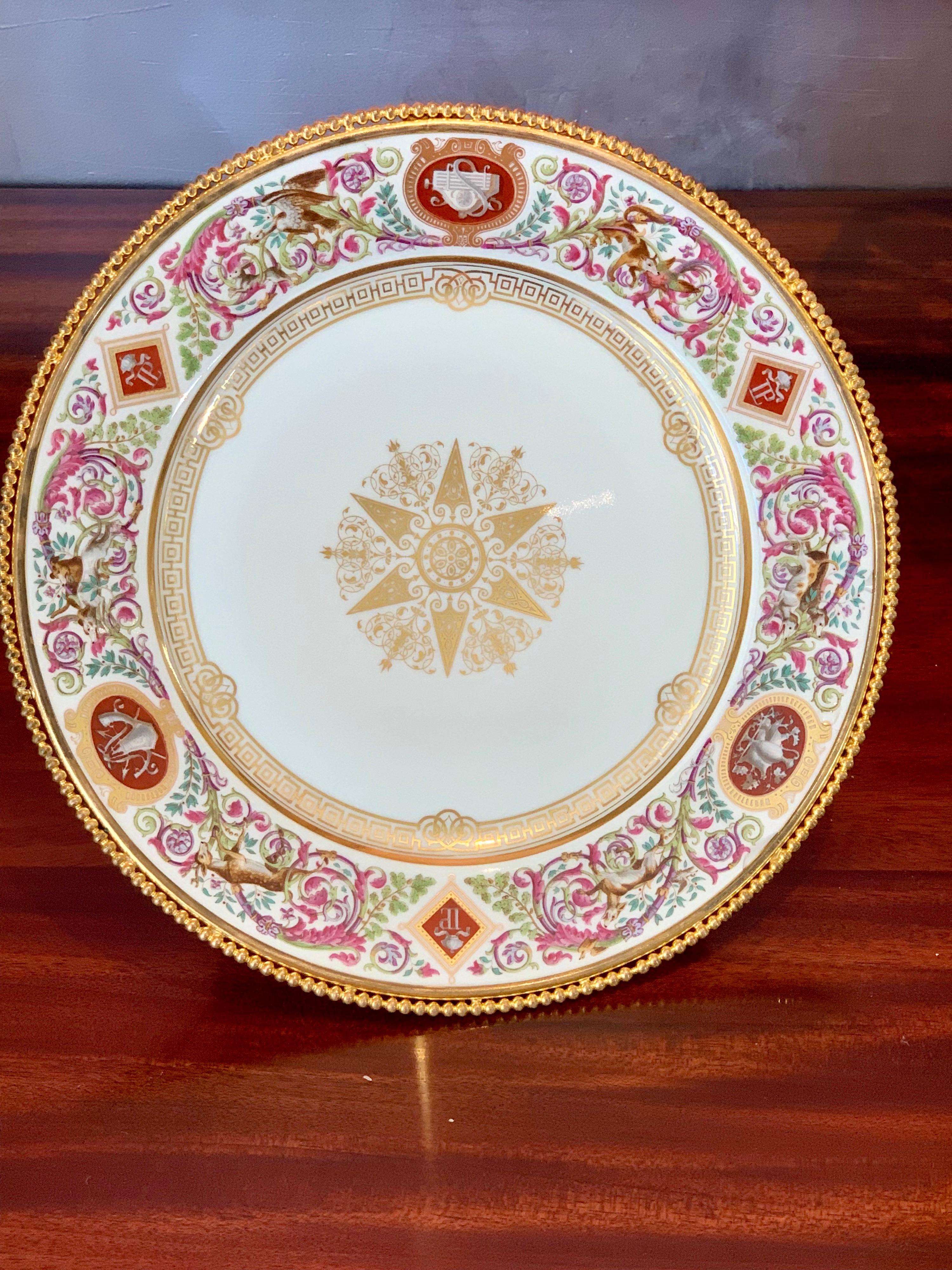 French Louis Philippe Hunting Pattern Tazza For Sale