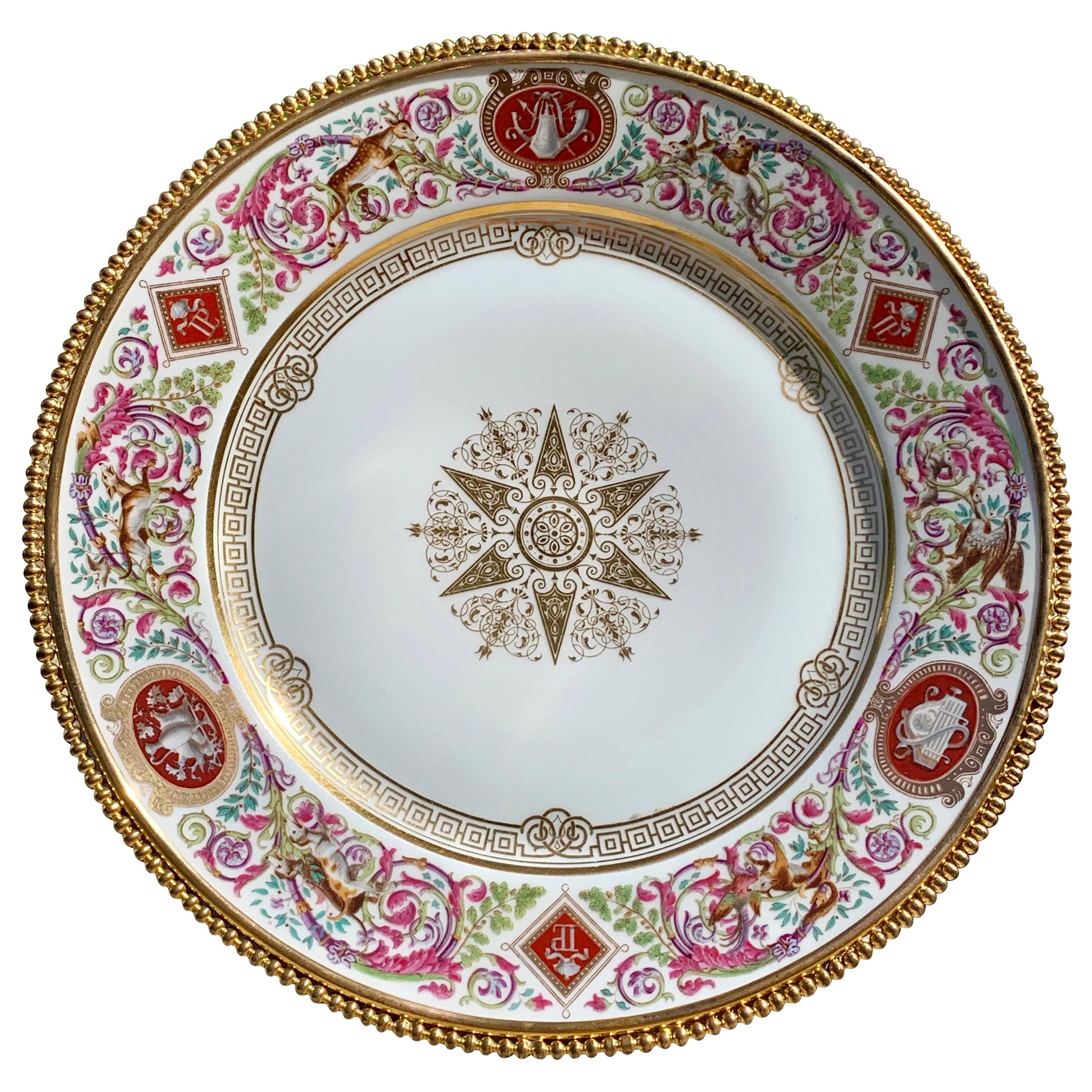 Louis Philippe Hunting Pattern Tazza For Sale