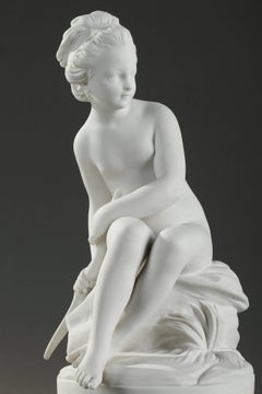 Two Sevres Porcelain Figurines Menacing Cupid and Psyche after Falconet