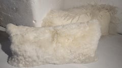 Two Sheep Skin Fur Pillows
