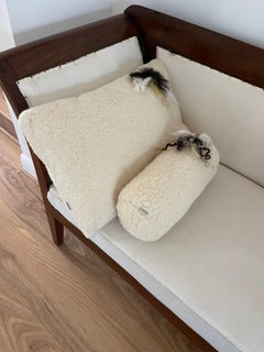 Two Organic Modern Sherpa Chalet Pillows