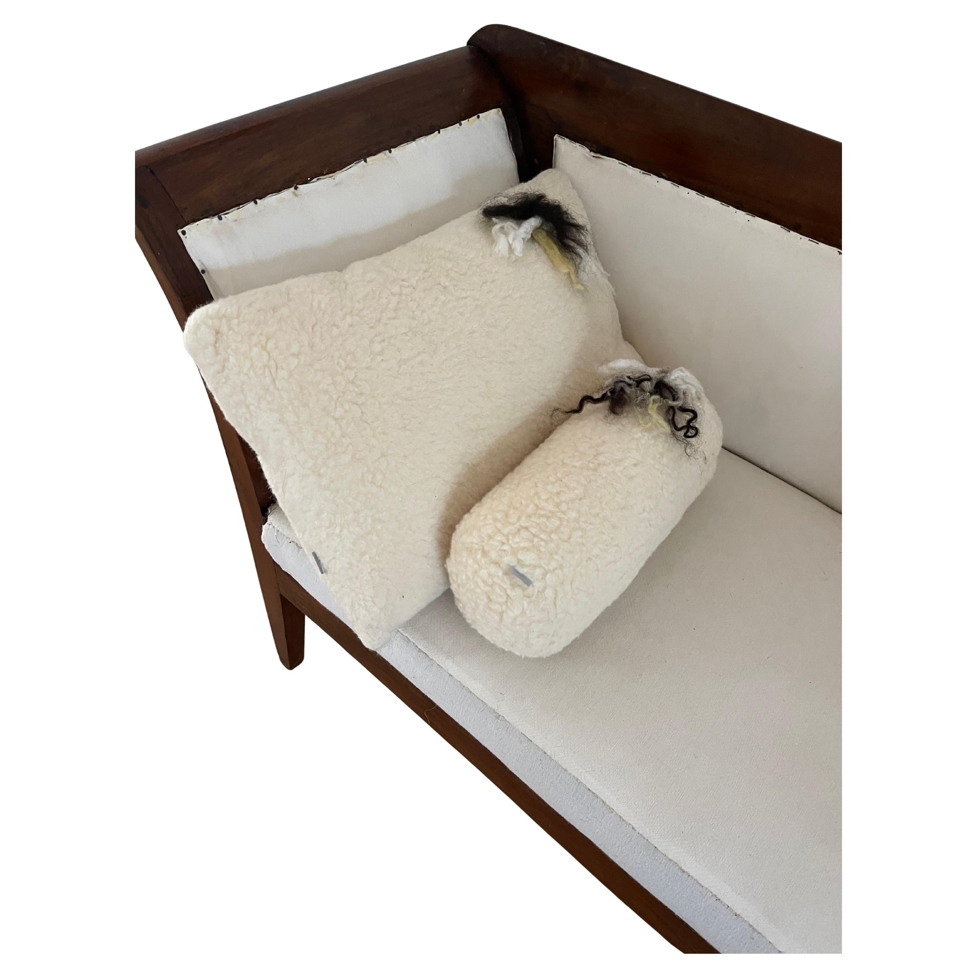 Organische Moderne Sherpa Chalet-Kissen im Angebot