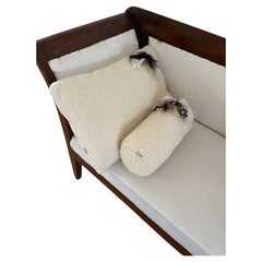 Two Organic Modern Sherpa Chalet Pillows