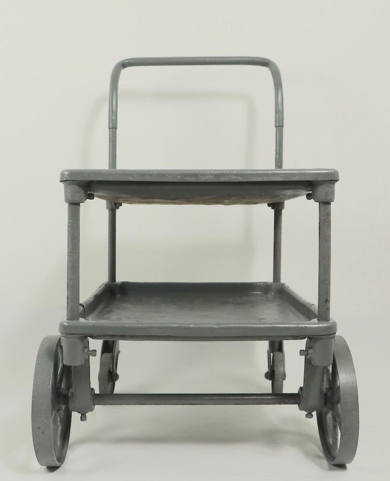 Two Shelf Industrial Cart on Wheels For Sale 5