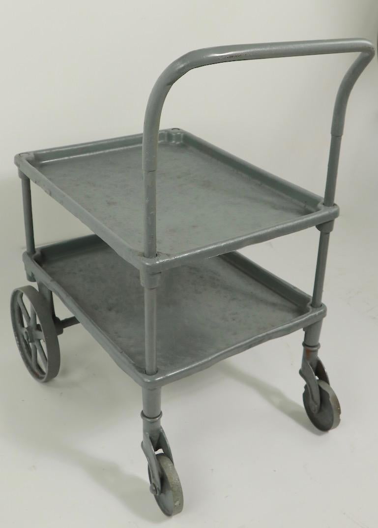 Two Shelf Industrial Cart on Wheels For Sale 4