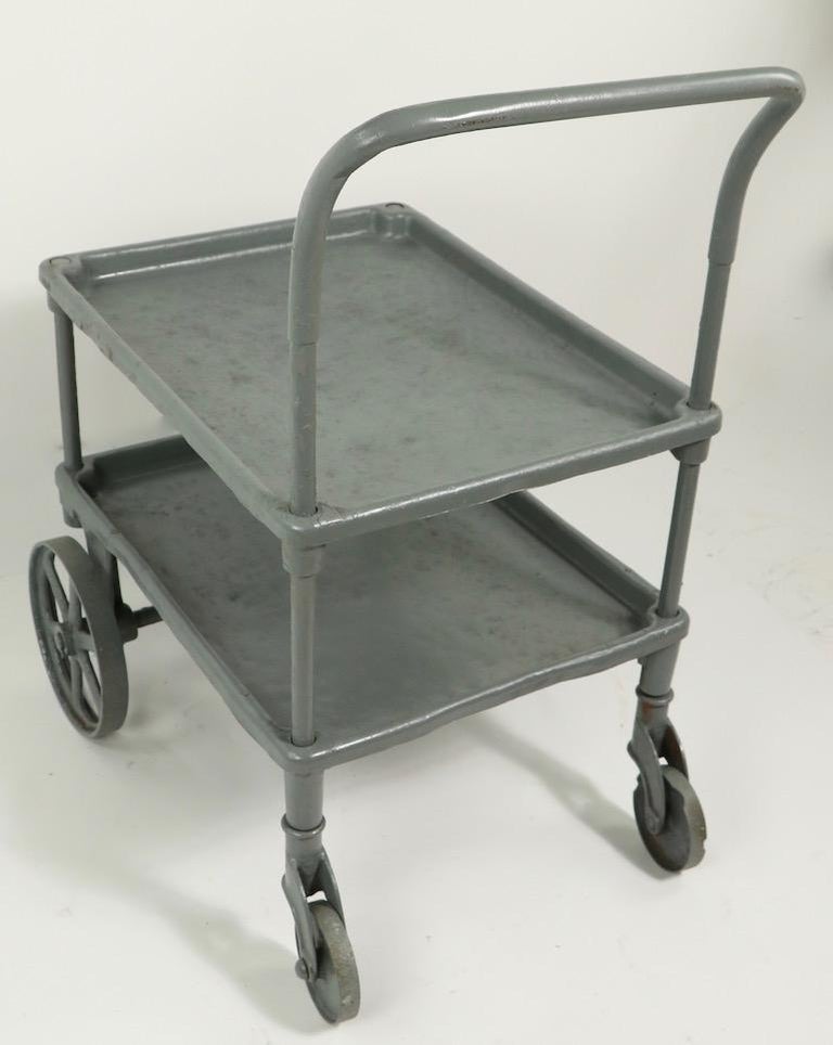 Two Shelf Industrial Cart on Wheels For Sale 8