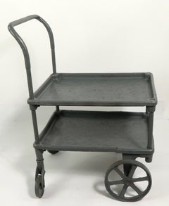 Two Shelf Industrial Cart on Wheels