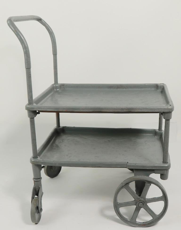 American Two Shelf Industrial Cart on Wheels For Sale