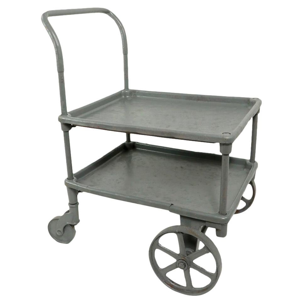 Two Shelf Industrial Cart on Wheels