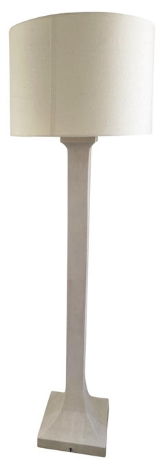 Two Sherrill Canet Collection Shagreen Floor Lamps