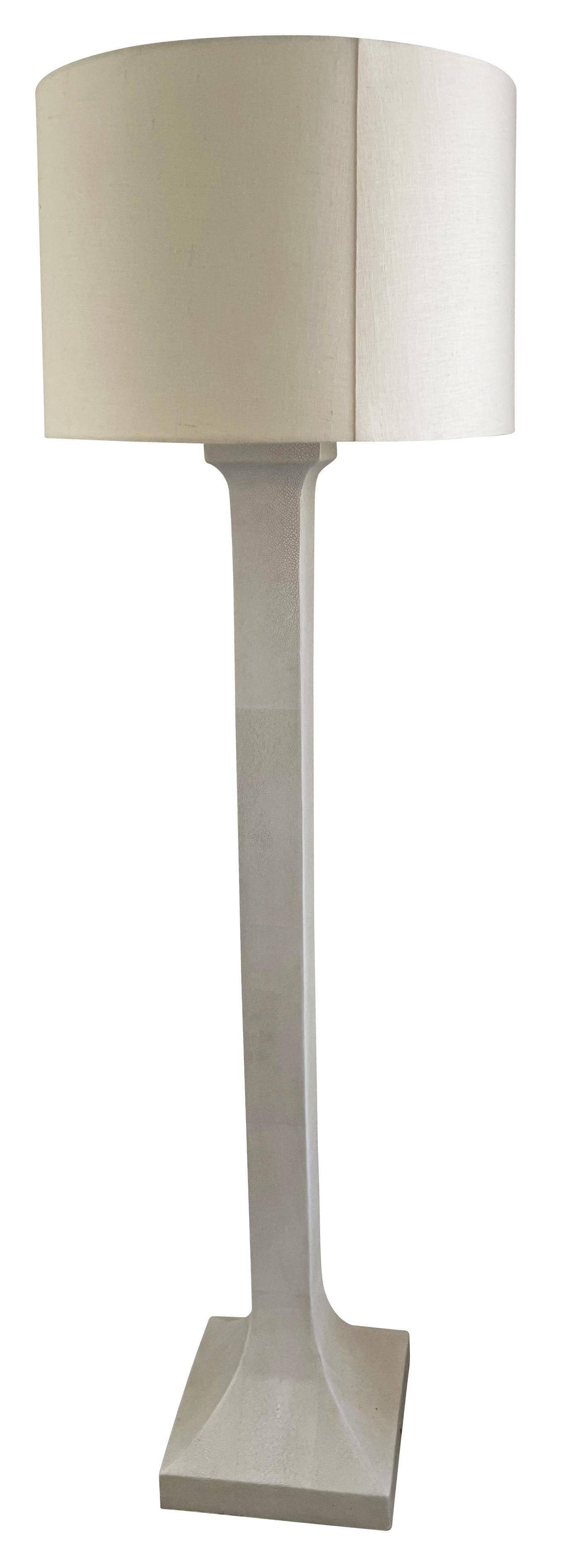 American Two Sherrill Canet Collection Shagreen Floor Lamps For Sale