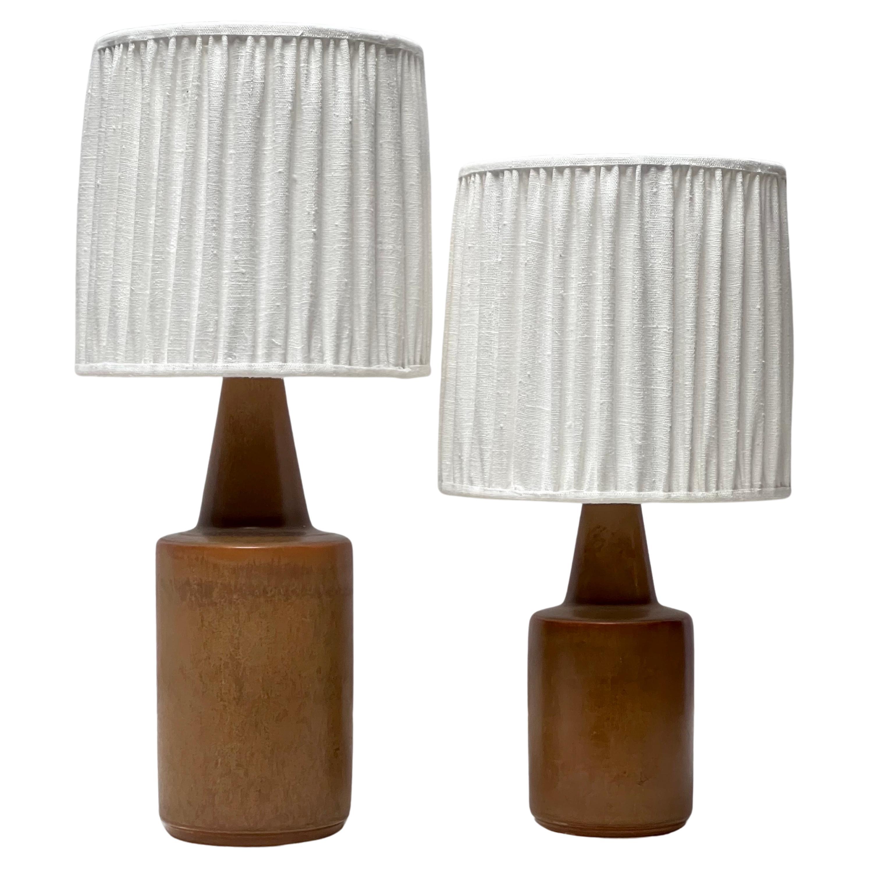 Two Søholm ceramics lamps H52 cm + H44 cm,  made in Denmark 1960's For Sale