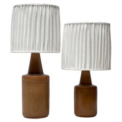 Vintage Two Søholm ceramics lamps H52 cm + H44 cm,  made in Denmark 1960's