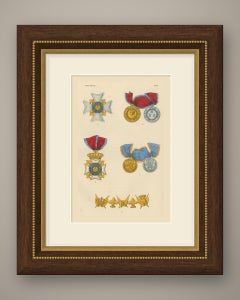 Two Sicilies, Order of Francis I Insignia, Plate XXIII, Wood Engraving, 1844