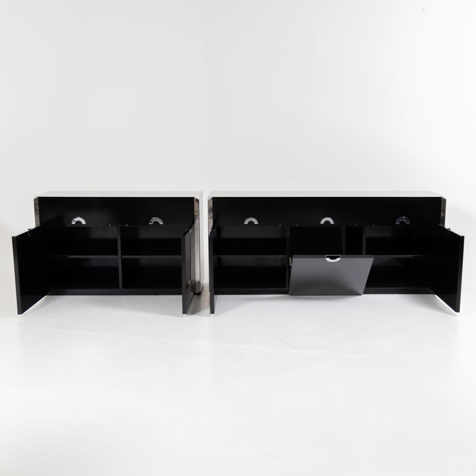 Modern Two Sideboards by Willy Rizzo, Italy 1970s For Sale