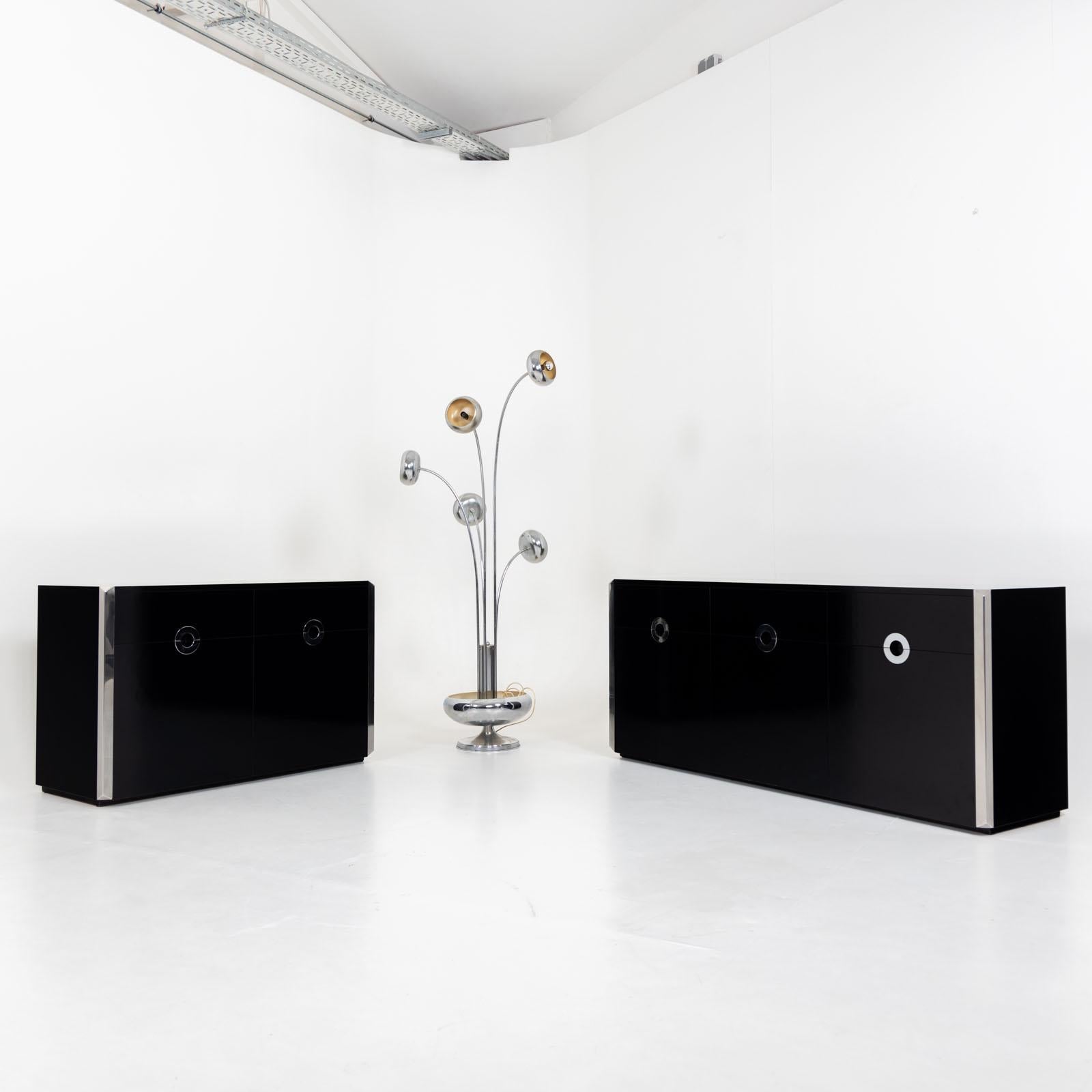 Italian Two Sideboards by Willy Rizzo, Italy 1970s For Sale