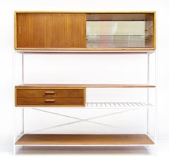Vitrina separadora de dos caras de los años 50, de Frank Guille para Kandya