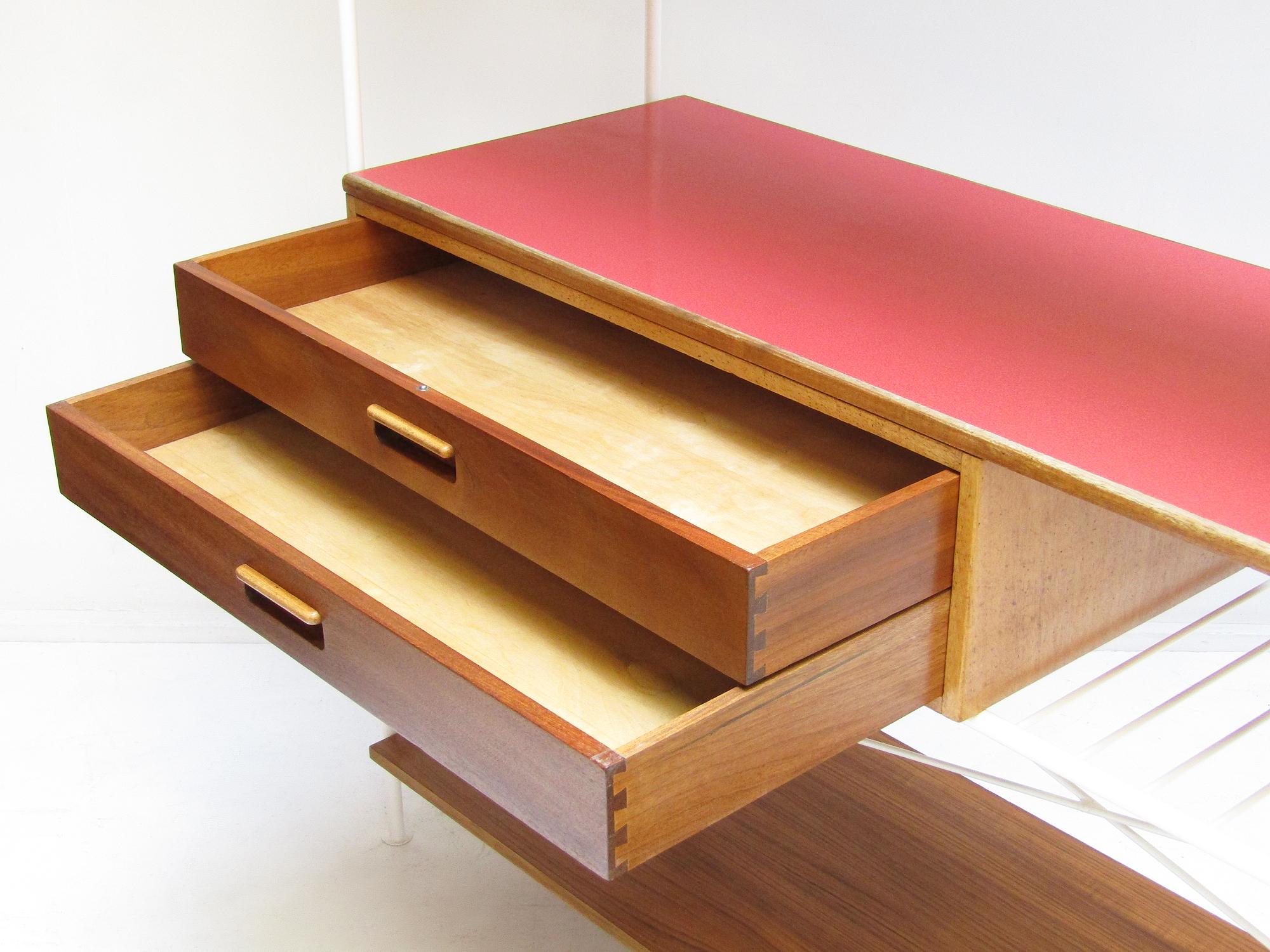 Two-Sided 1950s Room Divider Display Cabinet by Frank Guille for Kandya In Good Condition In Shepperton, Surrey