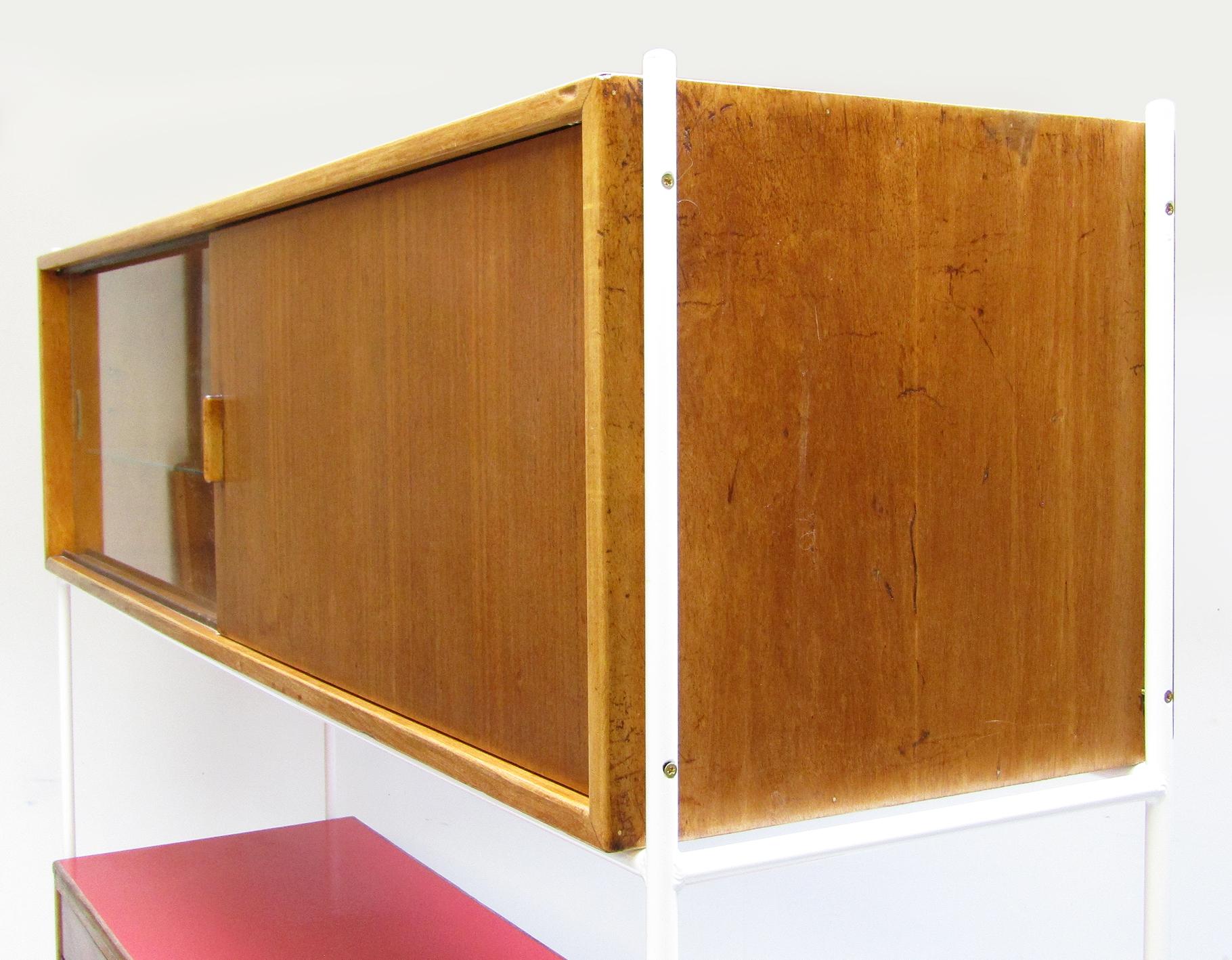 Two-Sided 1950s Room Divider Display Cabinet by Frank Guille for Kandya 1