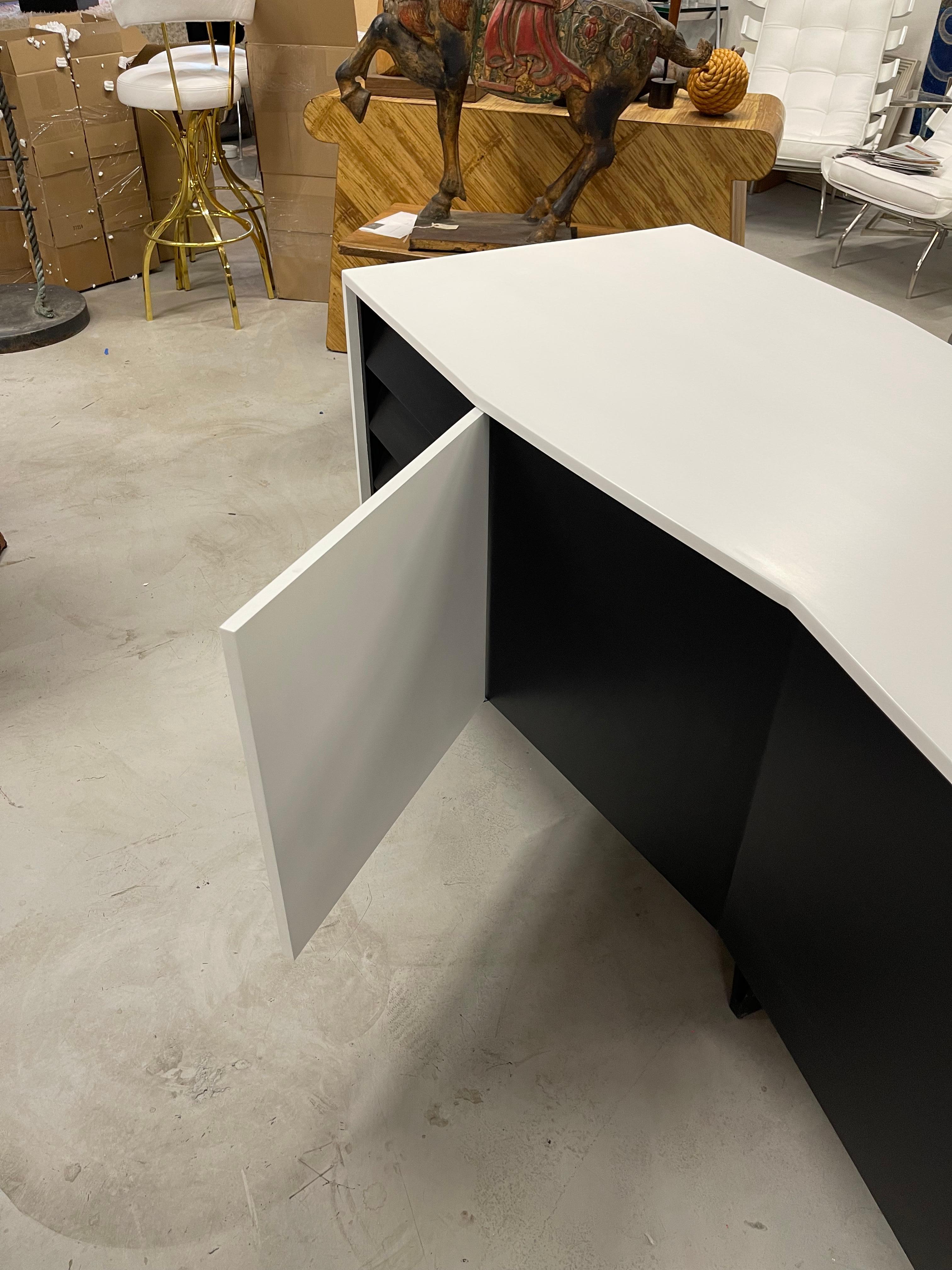 Two Sided Angled Credenza For Sale 4