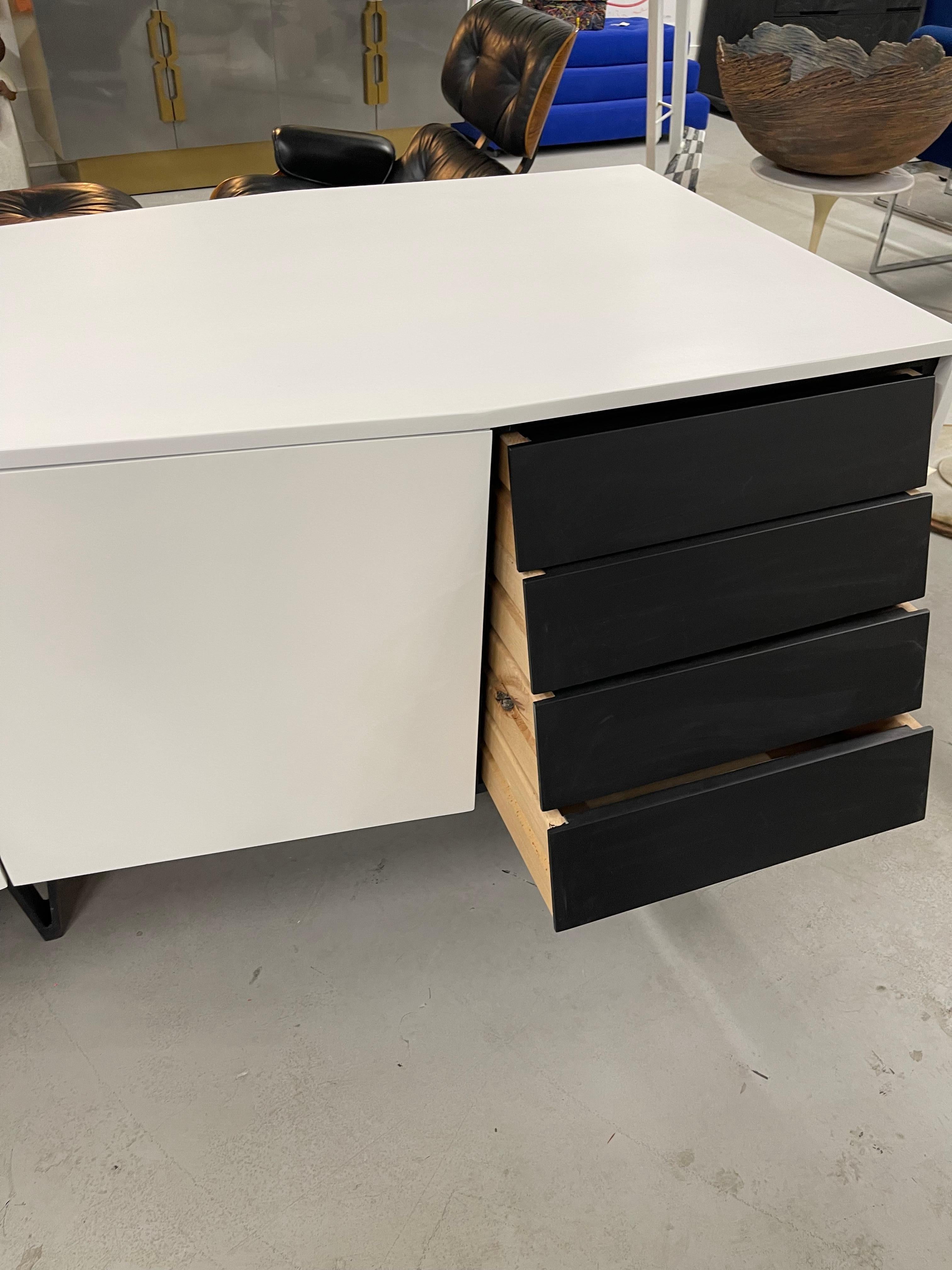 Two Sided Angled Credenza For Sale 11