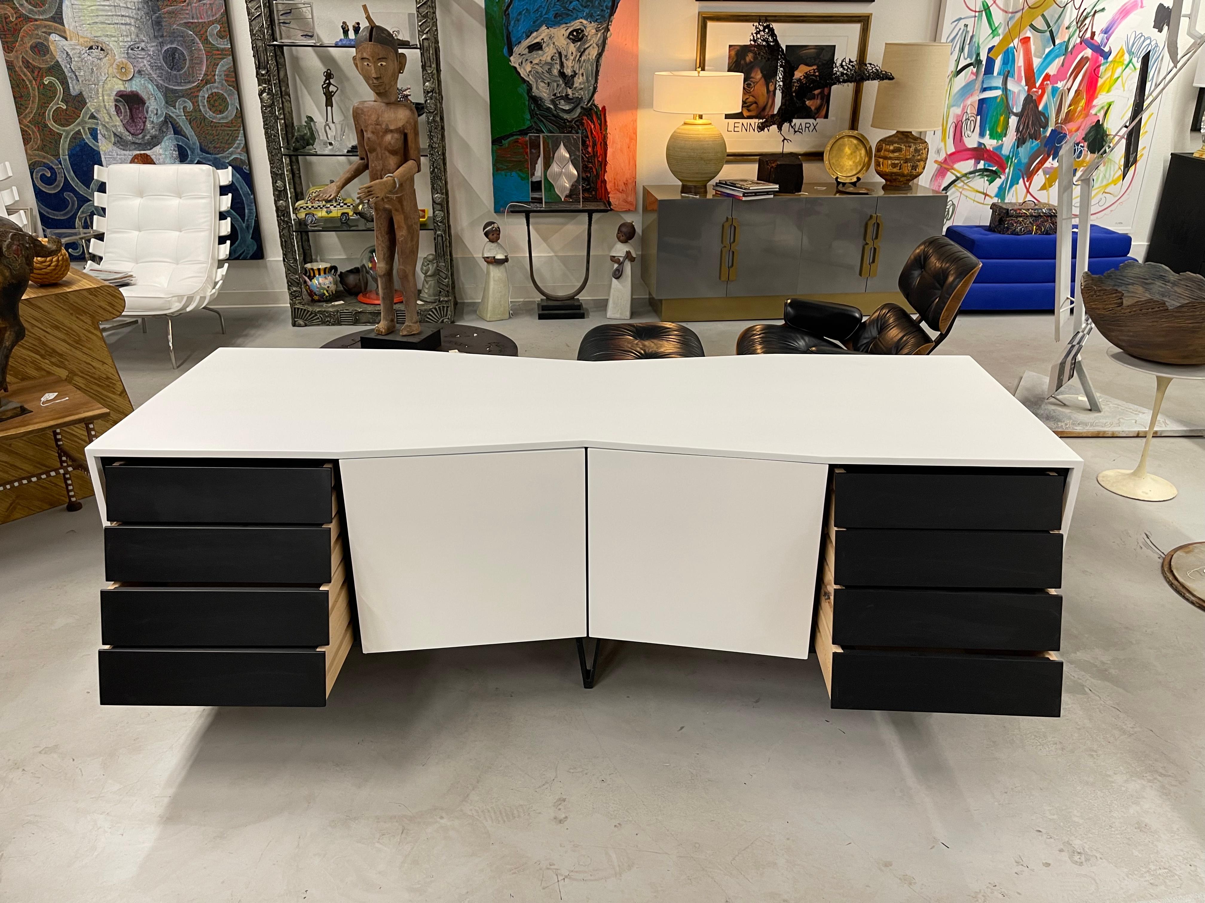 Two Sided Angled Credenza For Sale 13