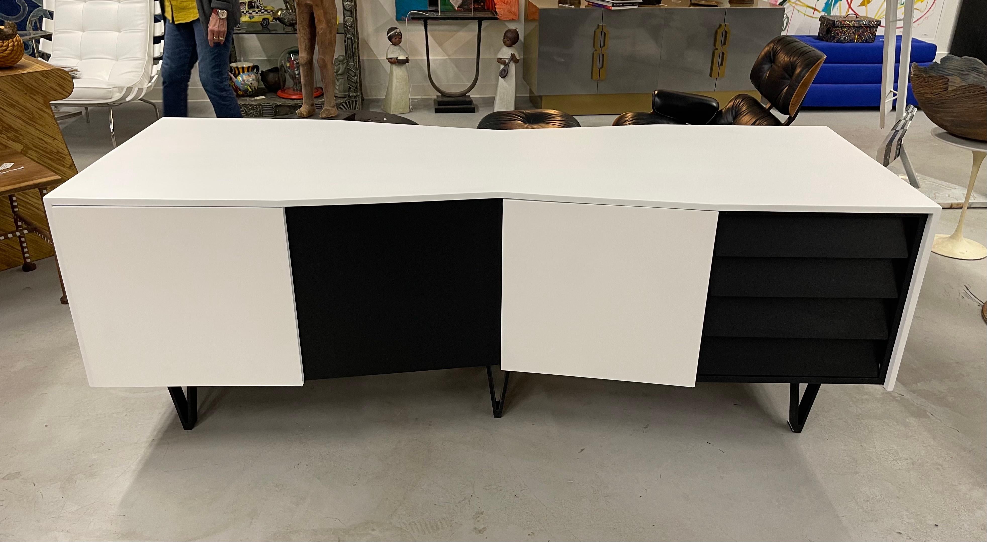 Two Sided Angled Credenza For Sale 2