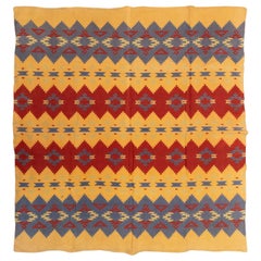 Used Two Sided Cotton Beacon Blanket, circa 1920