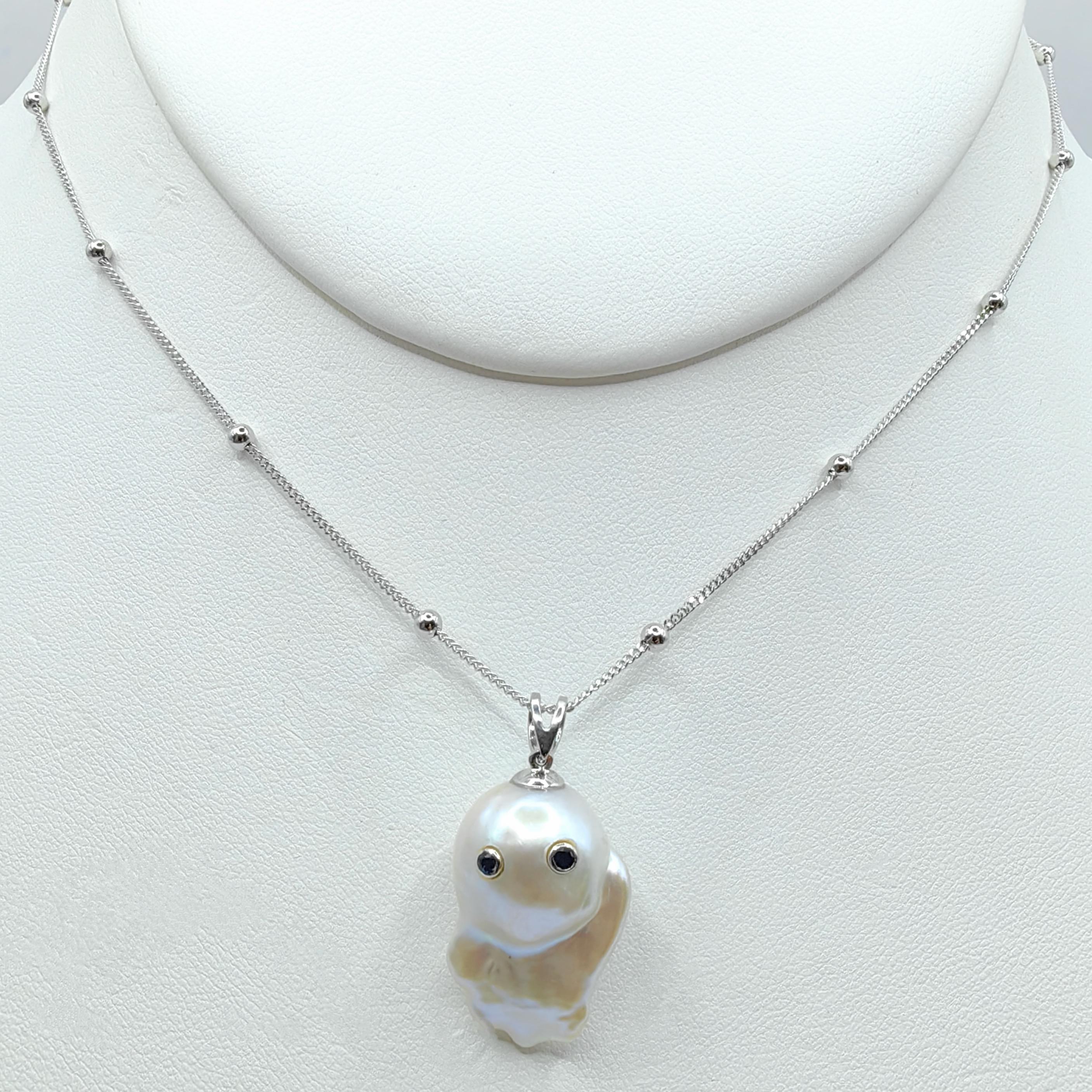 Darling Phantom Gemini: Rubin & Saphir Zweigesichtiger Ghost-Perlen-Anhänger aus 18K Gold im Zustand „Neu“ im Angebot in Wan Chai District, HK