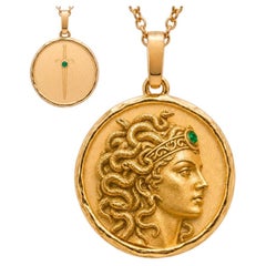 Two-Sided Medusa Protection Amulet Pendant