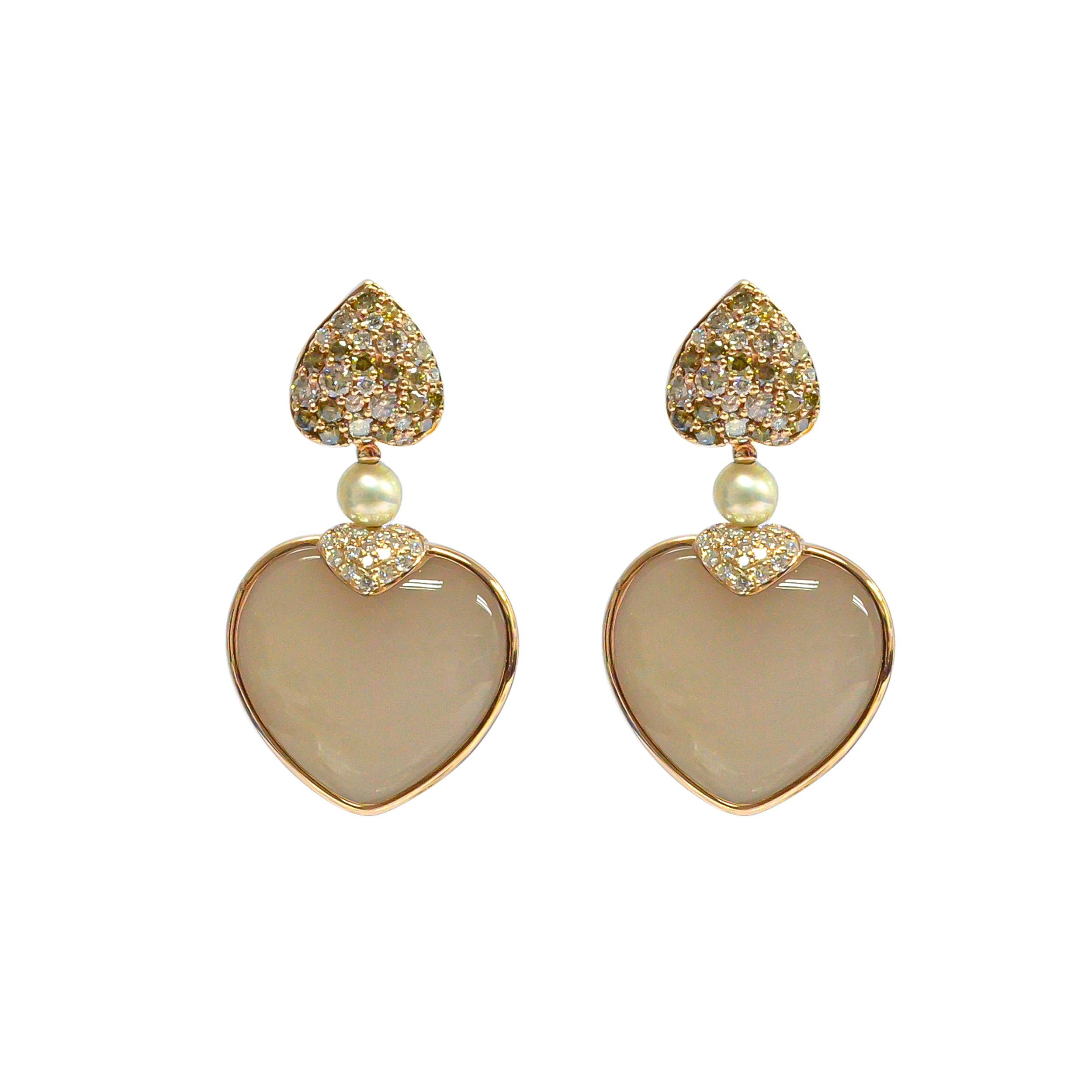 two sided earrings gold