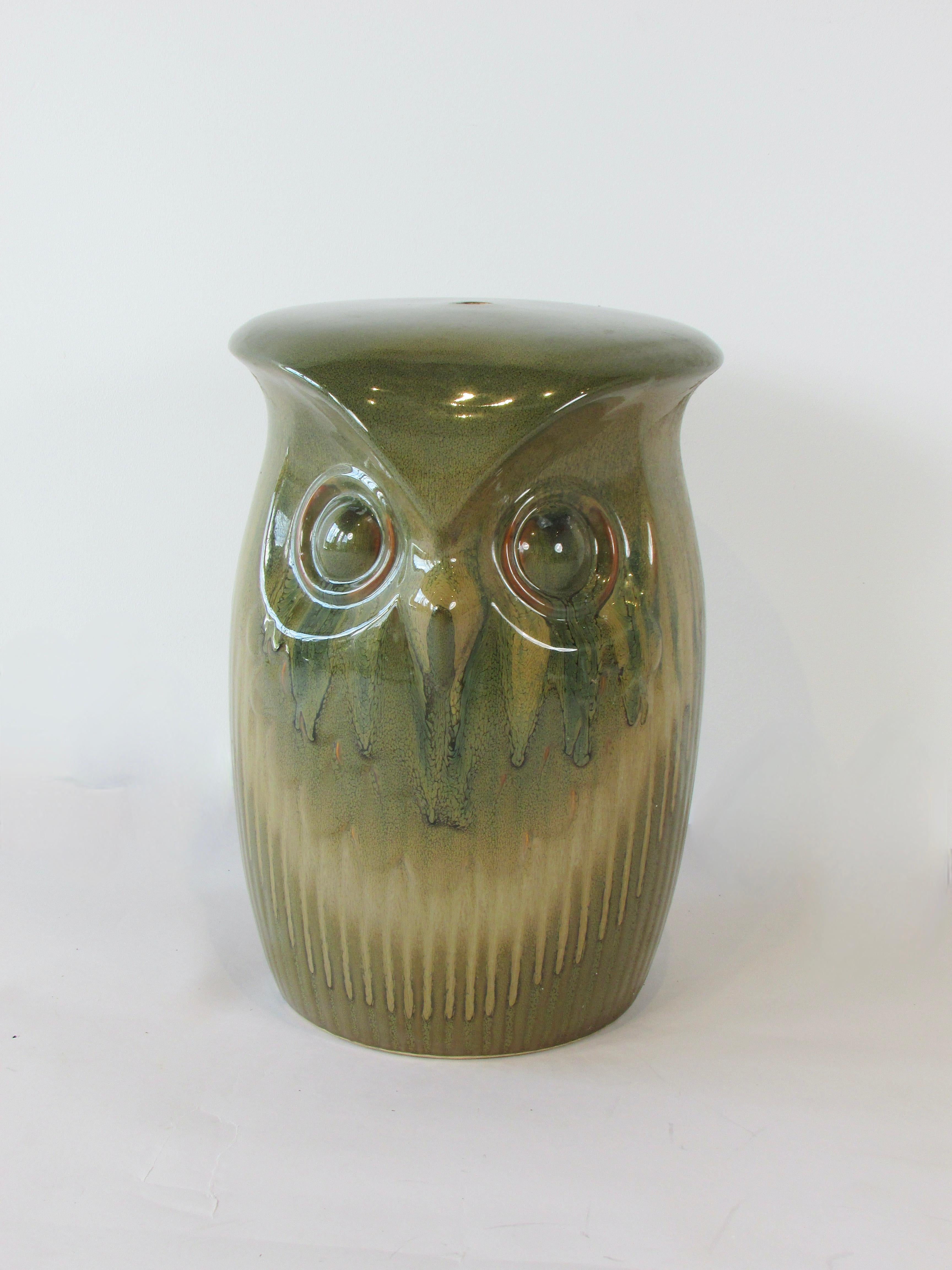 Zweiseitige Gartenbank Wise Old Owl Pottery im Angebot 3