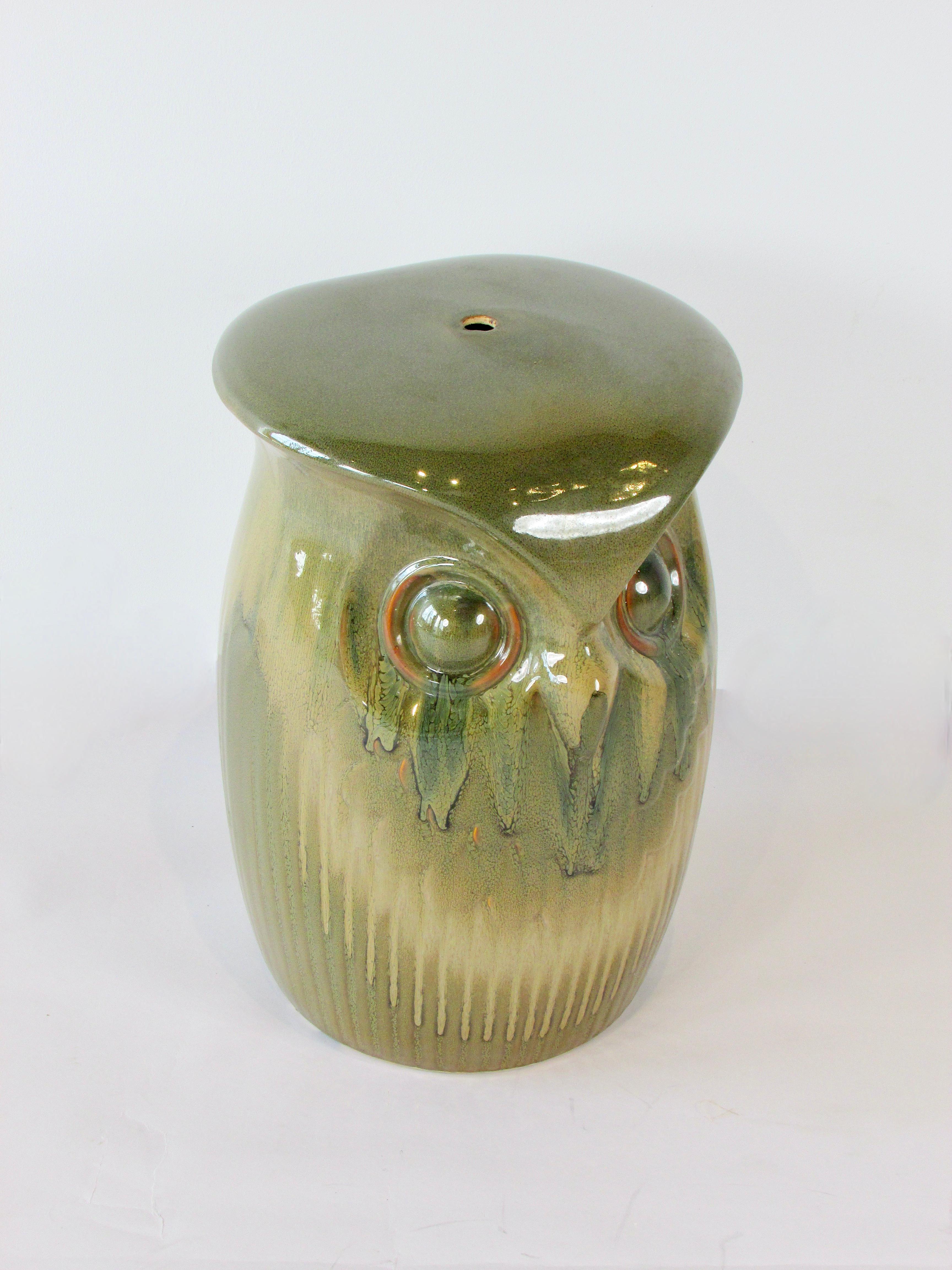 Zweiseitige Gartenbank Wise Old Owl Pottery (Moderne der Mitte des Jahrhunderts) im Angebot