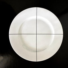 Two "Signature Black" Dinner Plates Designed By Richard Meier For Swid Powell