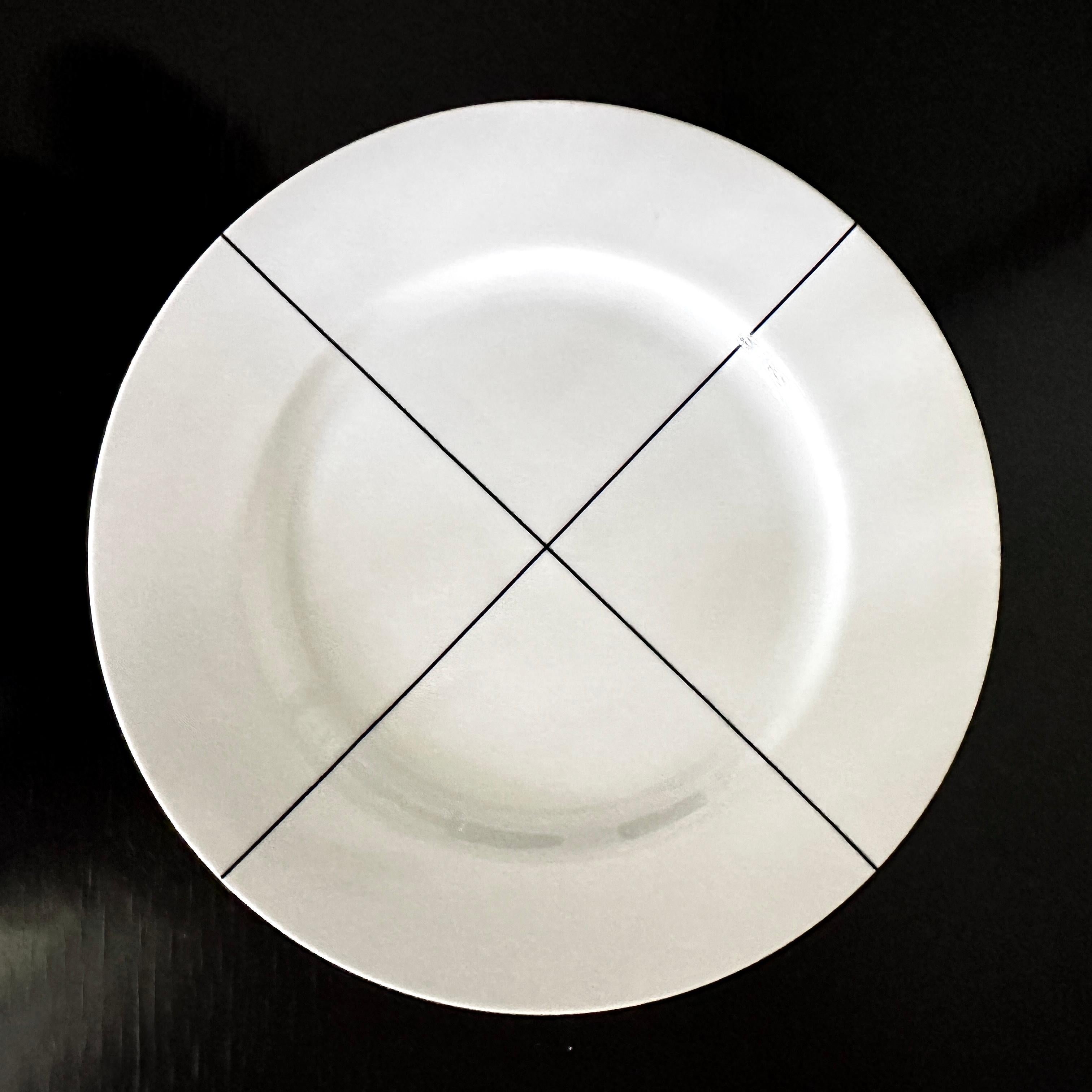 Postmoderne Deux assiettes à dîner 