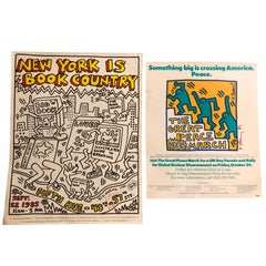 Two Signed Keith Haring Posters