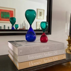 Two Signed Vintage Venini Hourglasses Designed By Paolo Venini For Venini